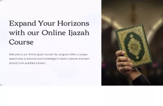 Expand Your Horizons with our Online Ijazah Course