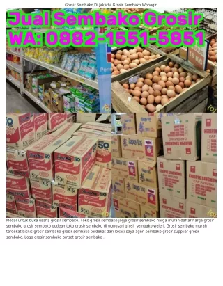 O88ᒿ-1551-5851 (WA) Grosir Sembako Dan Snack Distributor Sembako Nasional