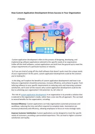How Custom Application Development Drives Success in Your Organization