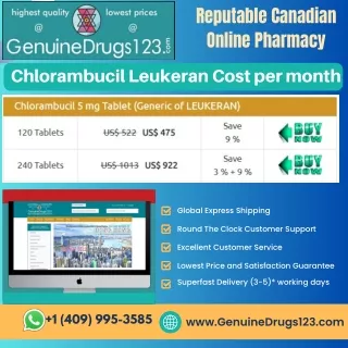 Chlorambucil Leukeran Cost per month