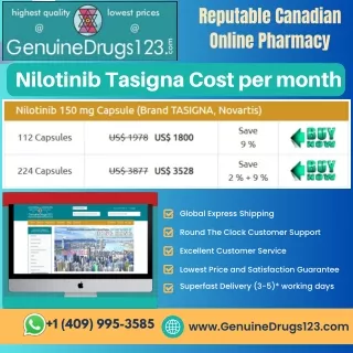 Nilotinib Tasigna Cost per month