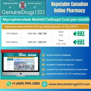 Mycophenolate Mofetil Cellcept Cost per month