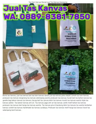 Ô88ᑫ•8ᣮ8l•785Ô (WA) Beli Tas Kanvas Polos Pabrik Tas Kanvas Bandung