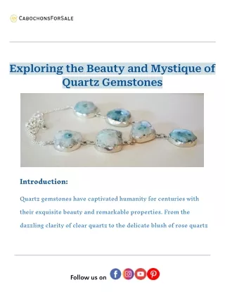 Exploring the Beauty and Mystique of Quartz Gemstones.docx