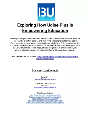 Exploring How Udise Plus is Empowering Education