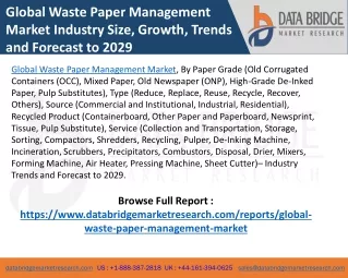 Global Waste Paper Management Market