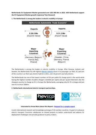 Netherlands EV Charging Equipment Market Outlook to 2027