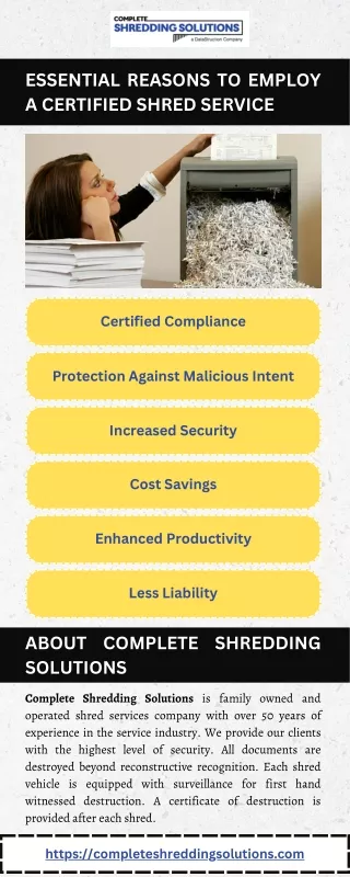 Essential Reasons To Employ a Certified Shred Service