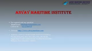 DG Approved Institute in Mumbai | ANVAY Maritime Institute