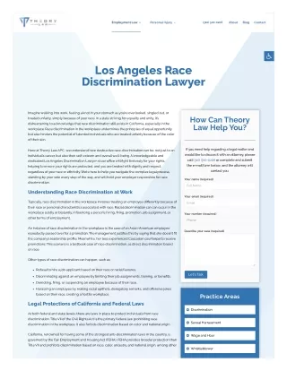 Los Angeles Race Discrimination Lawyer | Theory Law APC