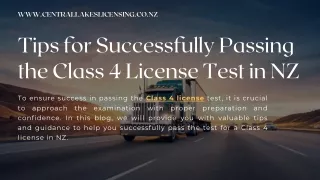 Tips for Successfully Passing the Class 4 License Test in NZ