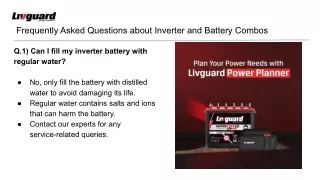 Frequently Asked Questions about Inverter and Battery Combos