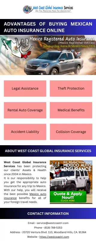 Advantages of Buying Mexican Auto Insurance Online