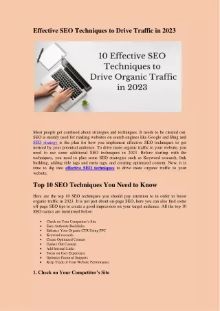 Win the SEO Game: Drive Traffic with Cutting-Edge Techniques