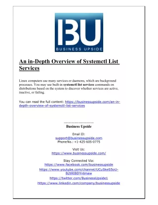 An in-Depth Overview of Systemctl List Services