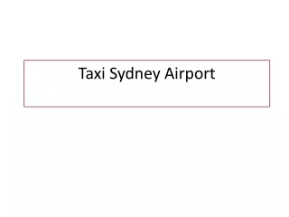 Taxi Sydney Airport