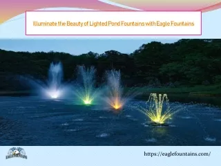 Illuminate the Beauty of Lighted Pond Fountains with Eagle Fountains