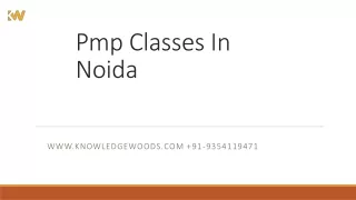 Pmp Classes In Noida