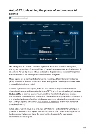 leewayhertz.com-Auto-GPT Unleashing the power of autonomous AI agents