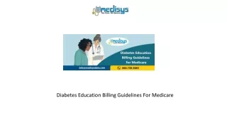 Diabetes Education Billing Guidelines For Medicare