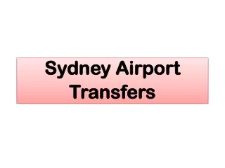 Sydney Airport Transfers