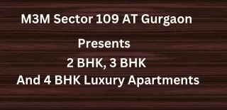 M3M Sector 109 AT Gurgaon E-Brochure