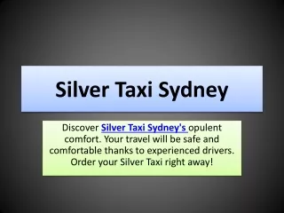 Silver Taxi Sydney