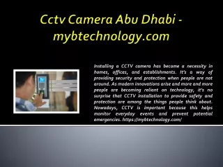 Cctv Camera Abu Dhabi - mybtechnology.com