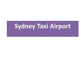 Sydney Taxi Airport