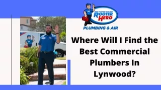 Where Will I Find the Best Commercial Plumbers In Lynwood