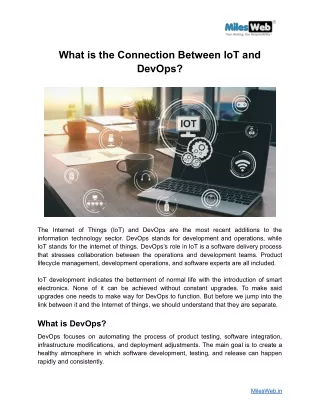 What is the Connection Between IoT and DevOps_