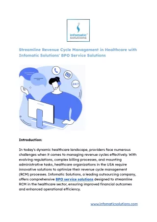 Streamline RCM in Healthcare with Infomatic Solutions' BPO Service Solutions
