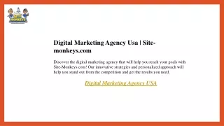 Digital Marketing Agency Usa  Site-monkeys.com