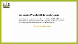 Seo Service Providers  Site-monkeys.com