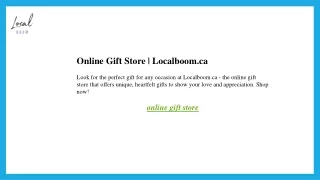 Online Gift Store  Localboom.ca