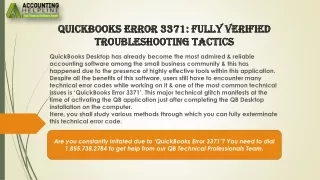 Simple methods to instantly fix QuickBooks Error 3371