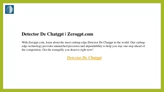 Detector De Chatgpt  Zerogpt.com