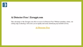 Ai Detector Free  Zerogpt.com