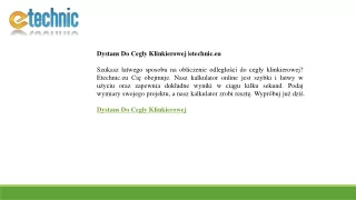 Dystans Do Cegły Klinkierowej etechnic.eu