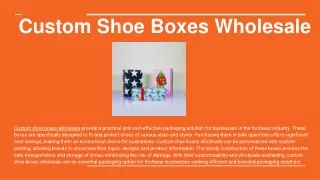 Custom Shoe Boxes Wholesale