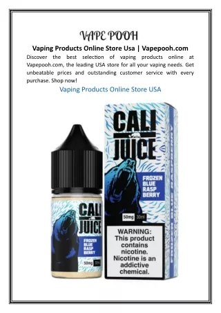 Vaping Products Online Store Usa Vapepooh