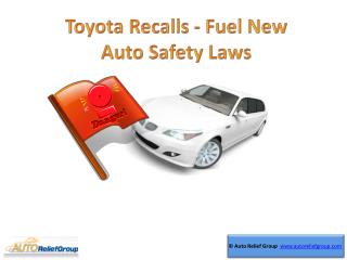 Toyota Recalls Fuel New Auto Safety Laws