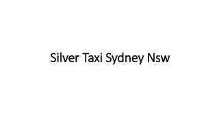 Silver Taxi Sydney Nsw