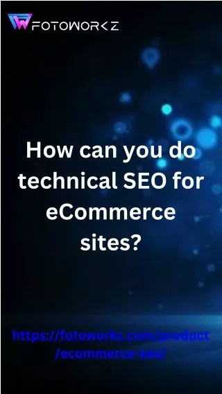 13.How can you do technical SEO for eCommerce sites