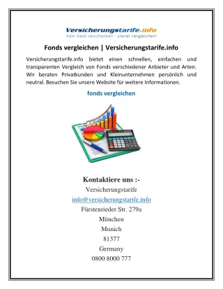 Fonds vergleichen | Versicherungstarife.info