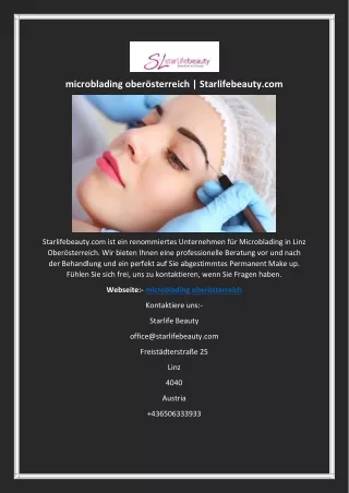 microblading oberösterreich | Starlifebeauty.com