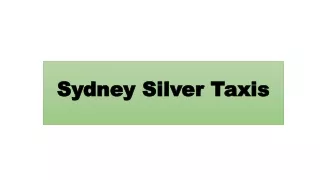Sydney Silver Taxis