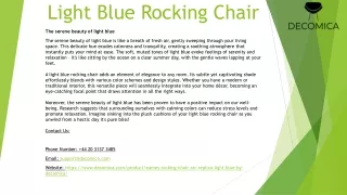 Light Blue Rocking Chair