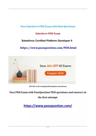 Salesforce Platform Developer II (PDII) Exam Questions 2023