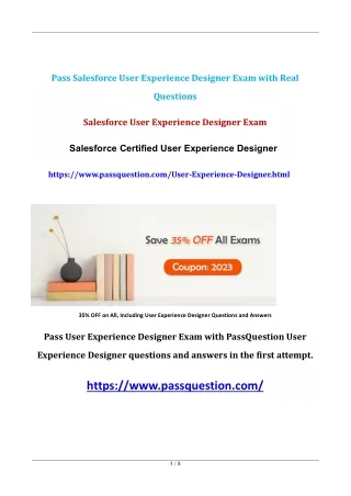 Salesforce User Experience Designer Exam Questions 2023